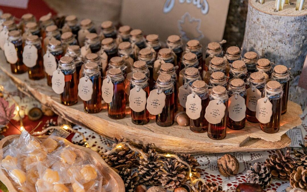 Idee regalo per ospiti matrimonio rurale in inverno