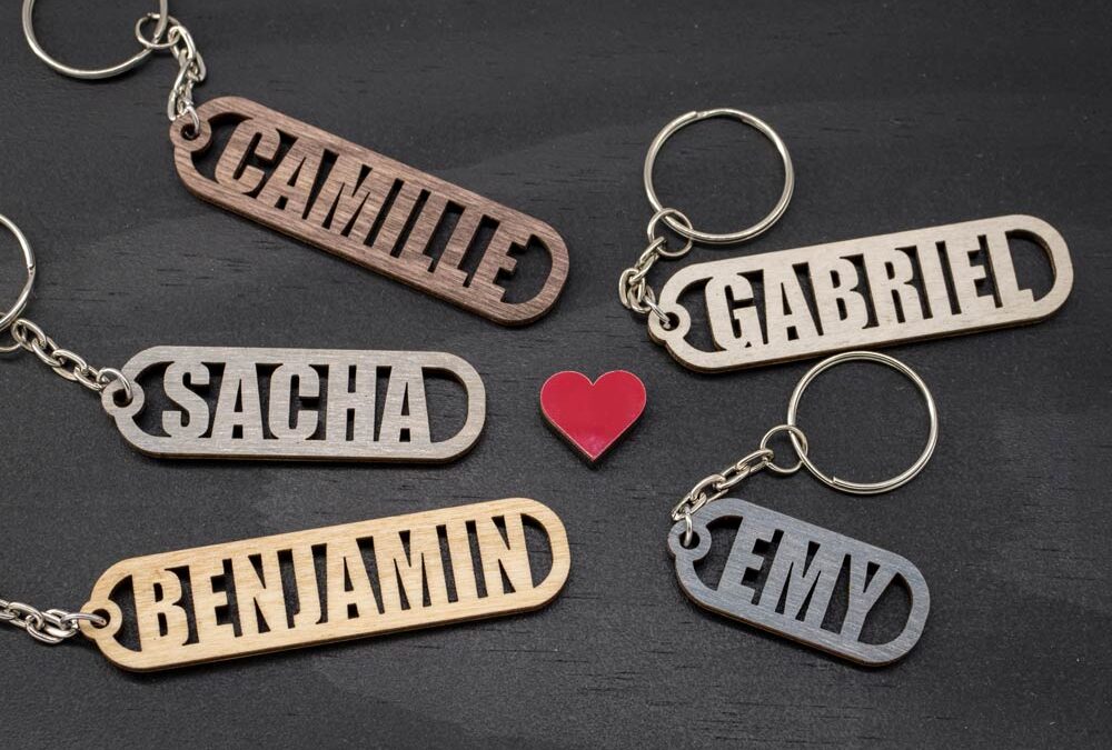 Idea regalo portachiavi nome personalizzato Natale