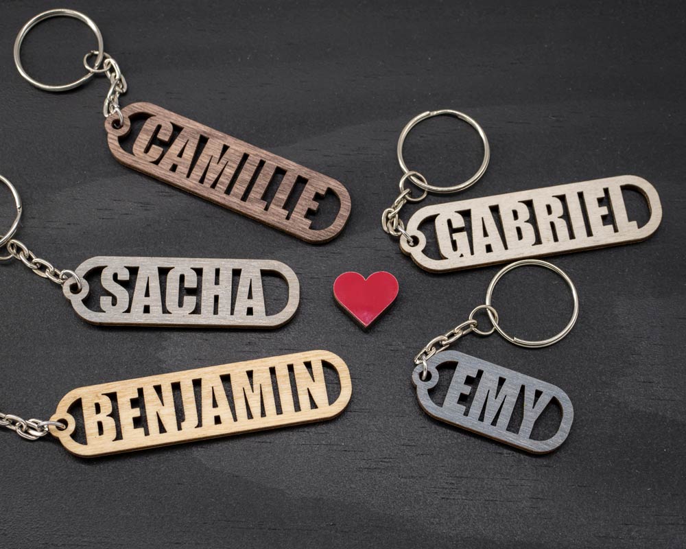 Idea regalo portachiavi nome personalizzato Natale