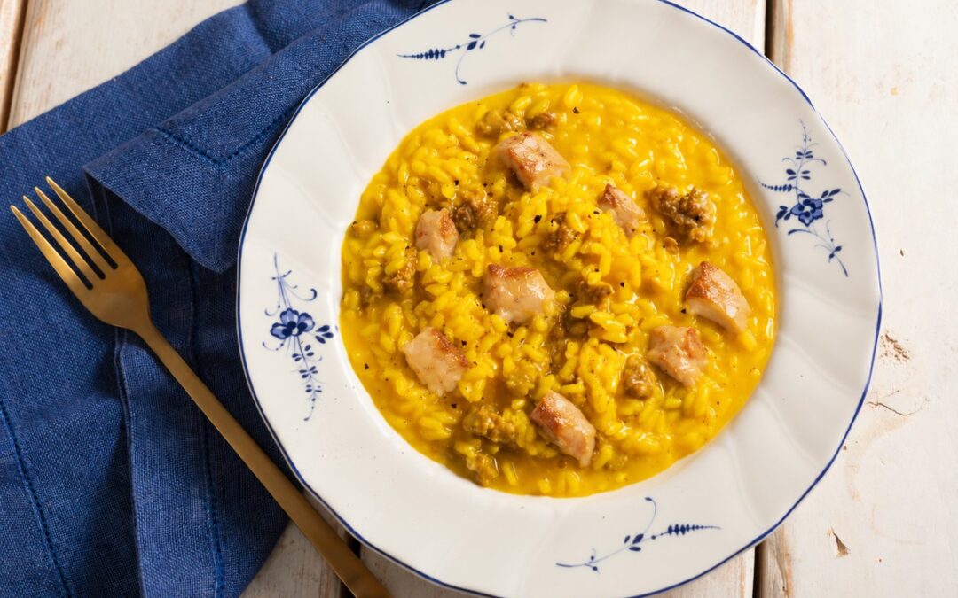 Risotto allo zafferano con foie gras: il primo piatto delle feste