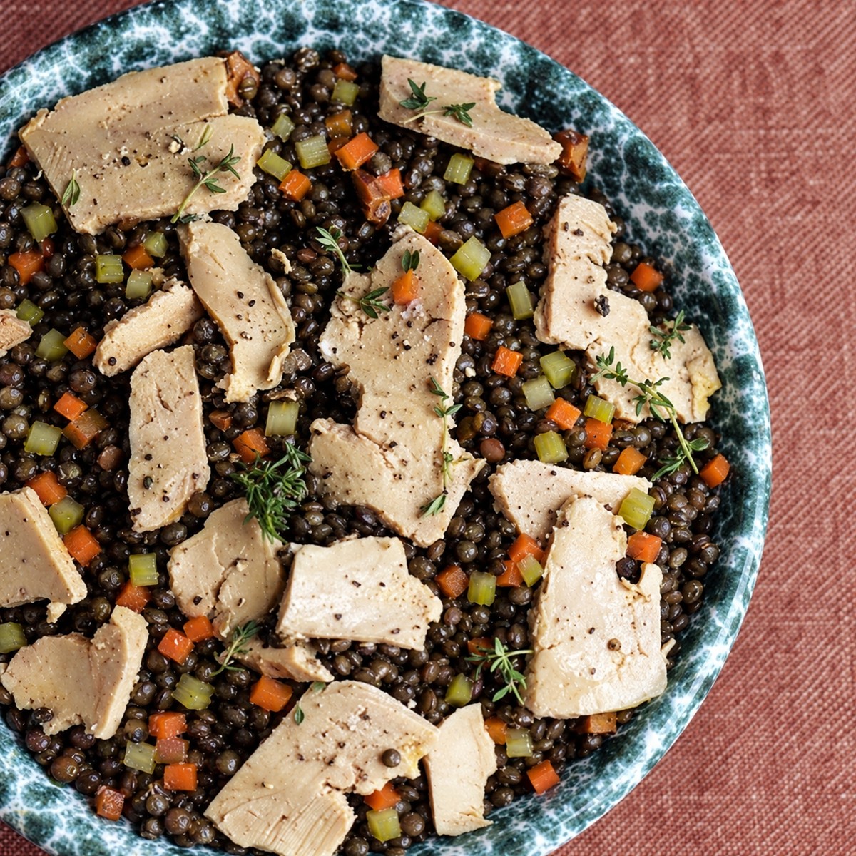 San Silvestro: insalata tiepida di lenticchie e foie gras